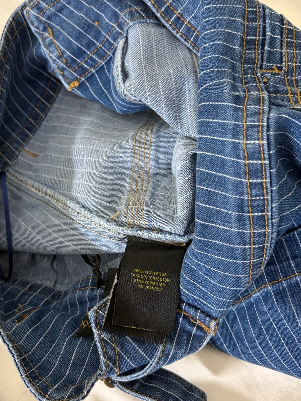 NWT House of Harlow 1960 Pinstripe Denim Vest Wide Leg Jeans Matching Set Size 6 - Picture 15 of 15